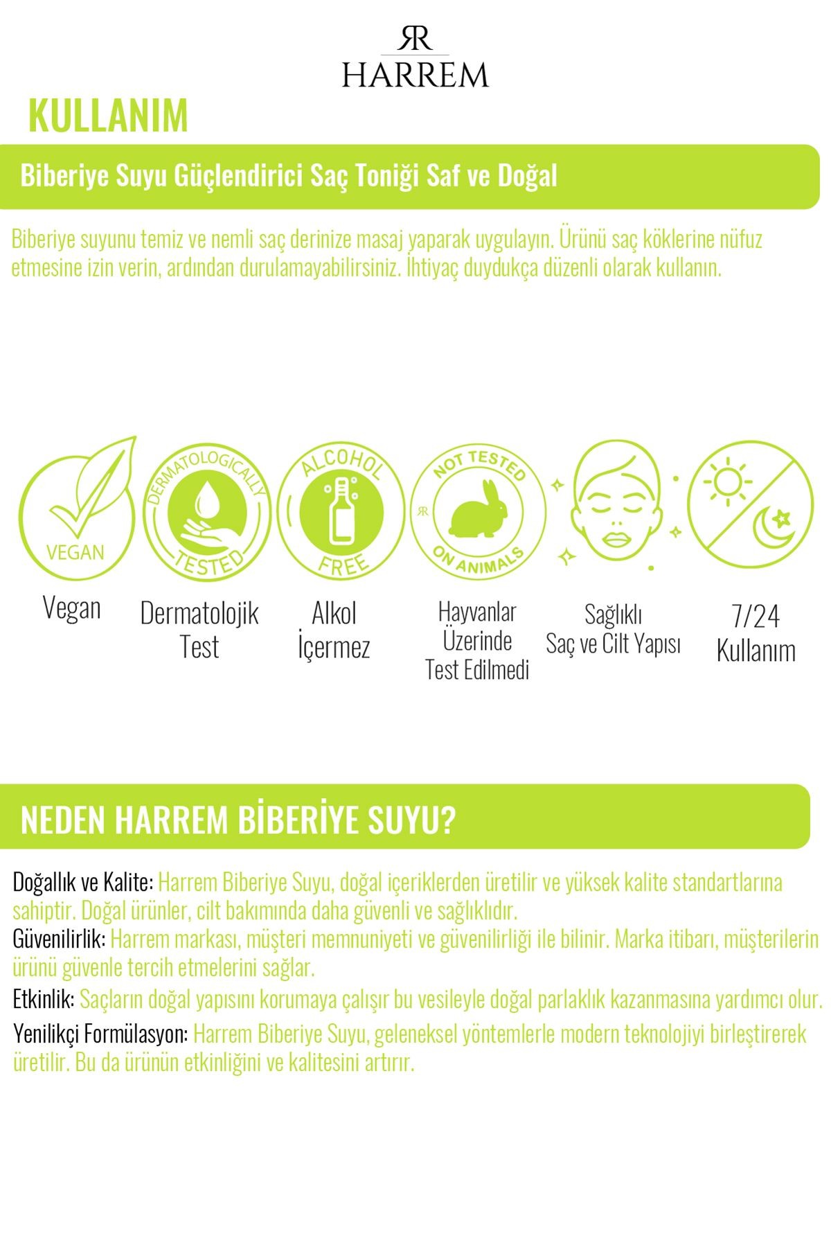 Biberiye Suyu Sebum/Yağ Dengeleyici ve Güçlendirici Saç Toniği Saf ve Doğal 100 Ml