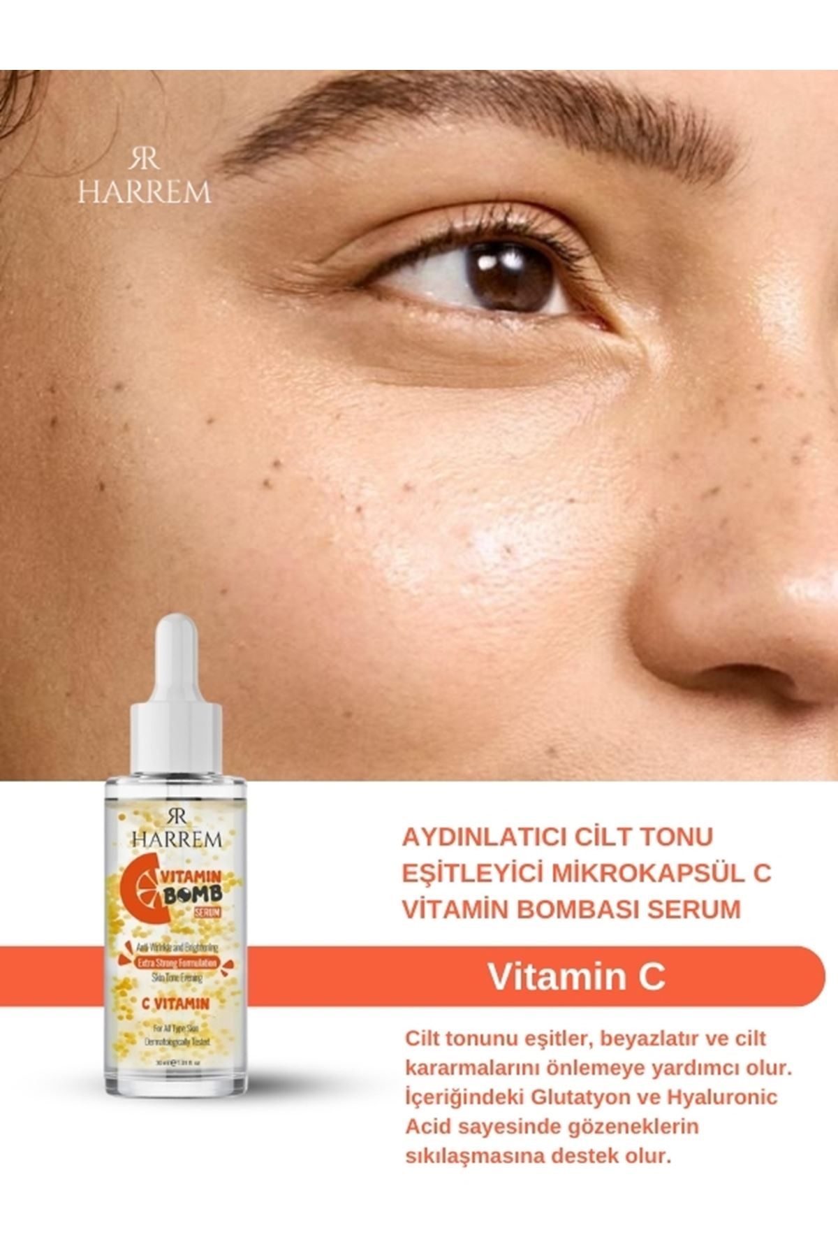 Aydınlatıcı Cilt Tonu Eşitleyici Mikrokapsül C Vitamin Bombası Serum 30 ML