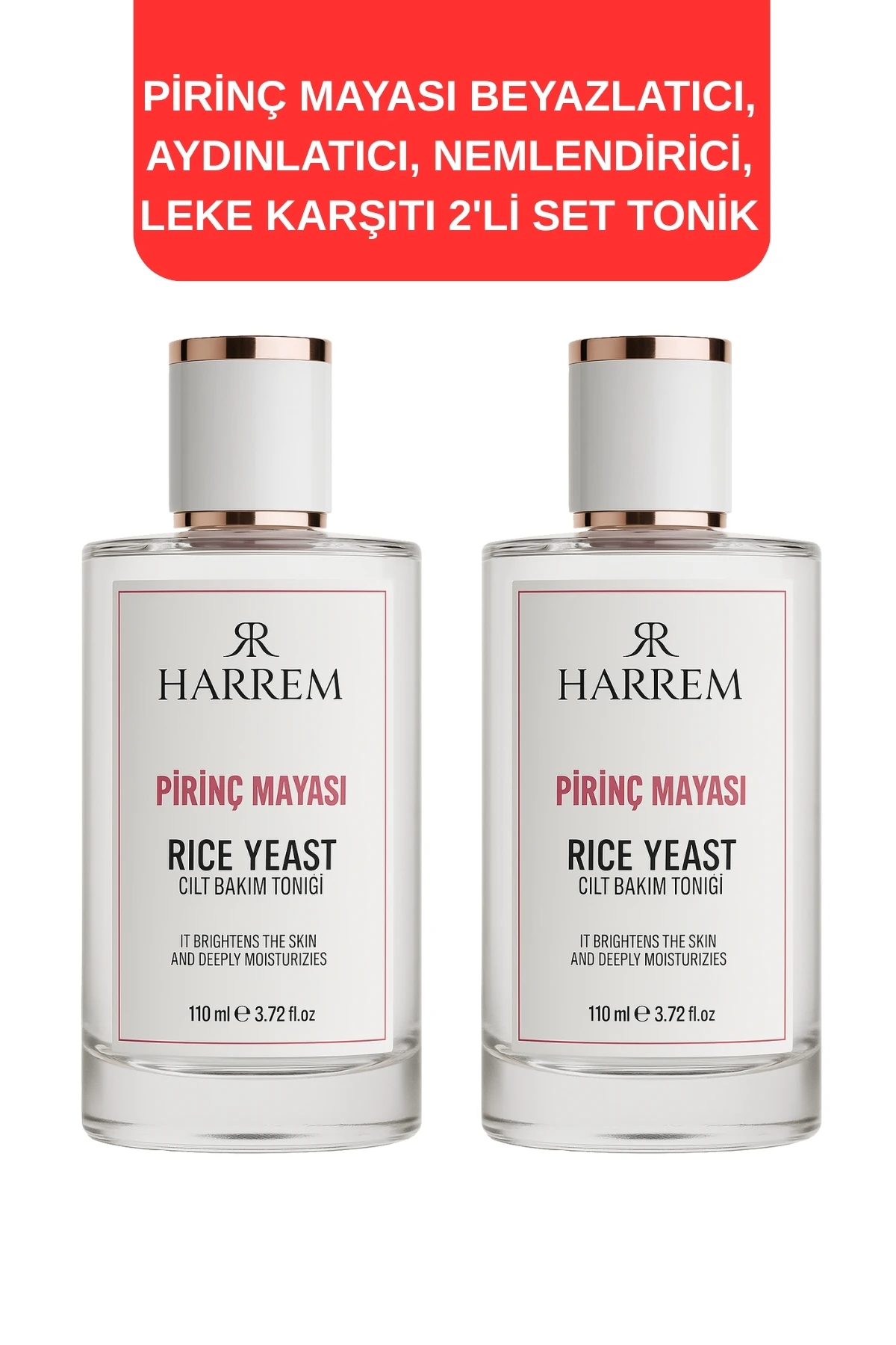 Pirinç Mayası Beyazlatıcı, Aydınlatıcı, Nemlendirici, Leke Karşıtı Tonik 2'li Set