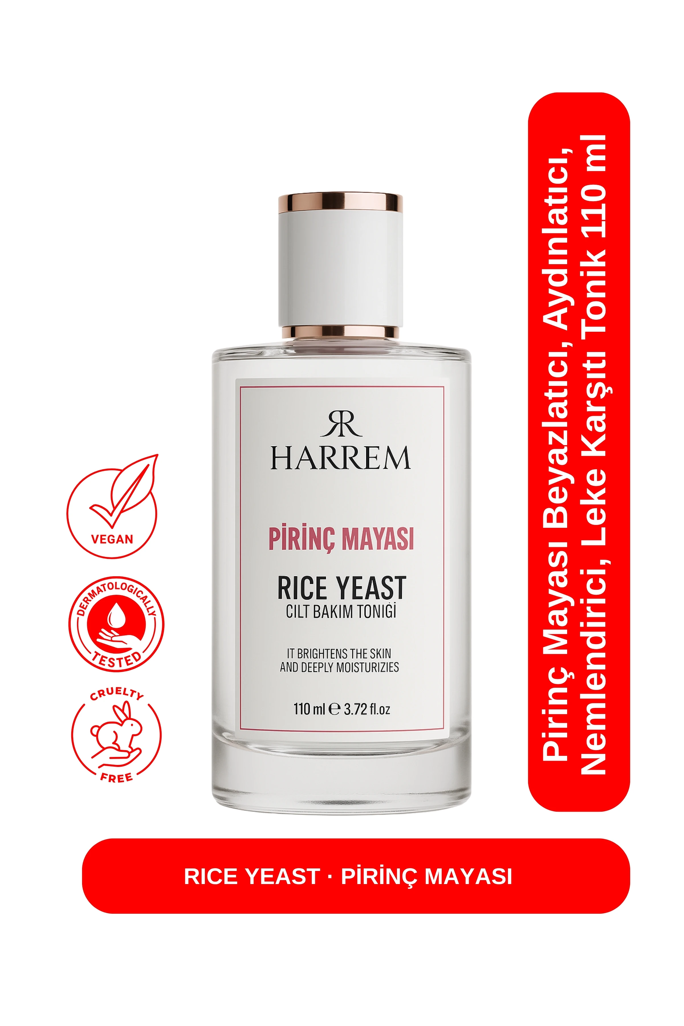 Pirinç Mayası Beyazlatıcı, Aydınlatıcı, Nemlendirici, Leke Karşıtı Tonik