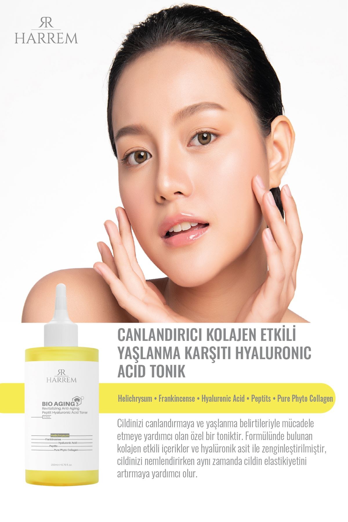 Bio-Aging Canlandırıcı Kolajen Etkili Yaşlanma Karşıtı Hyalüronik Asit Tonik 200 ML