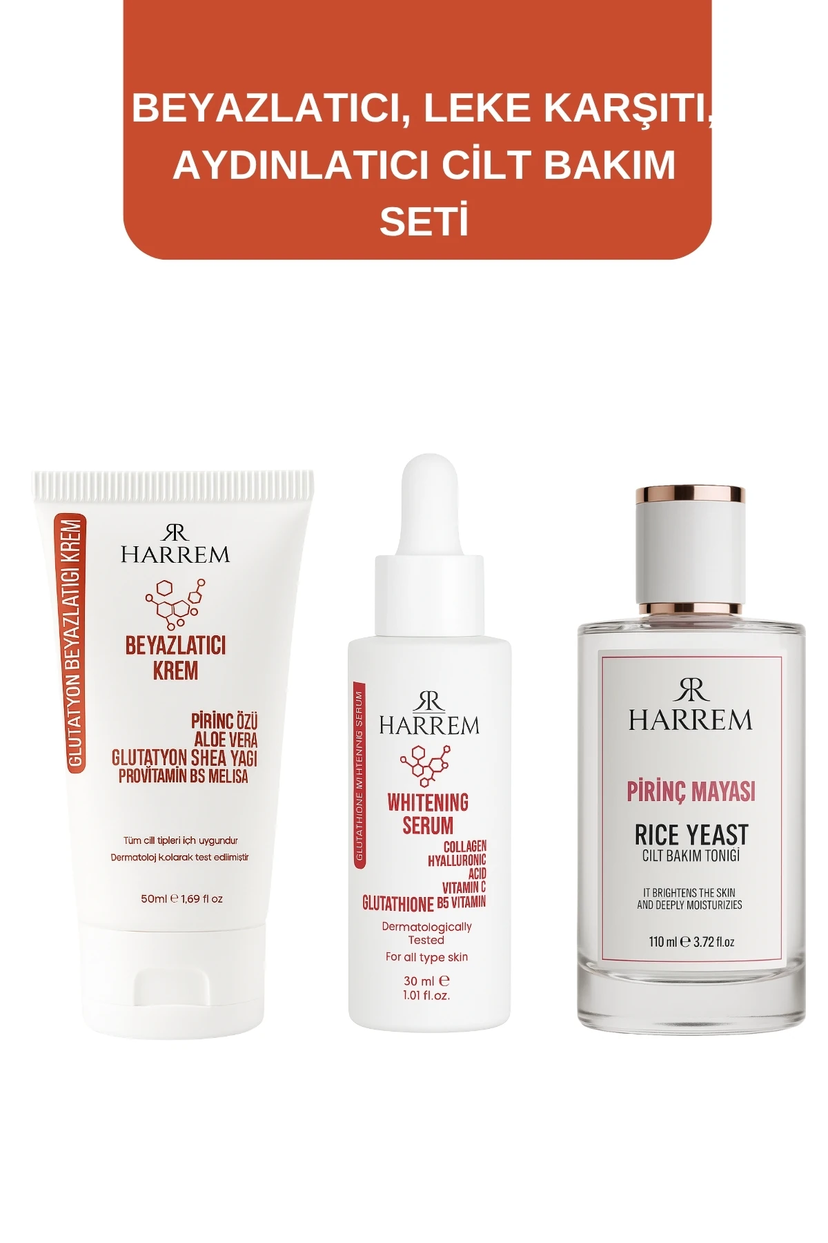 Beyazlatıcı, Leke Karşıtı, Aydınlatıcı Cilt Bakım Seti