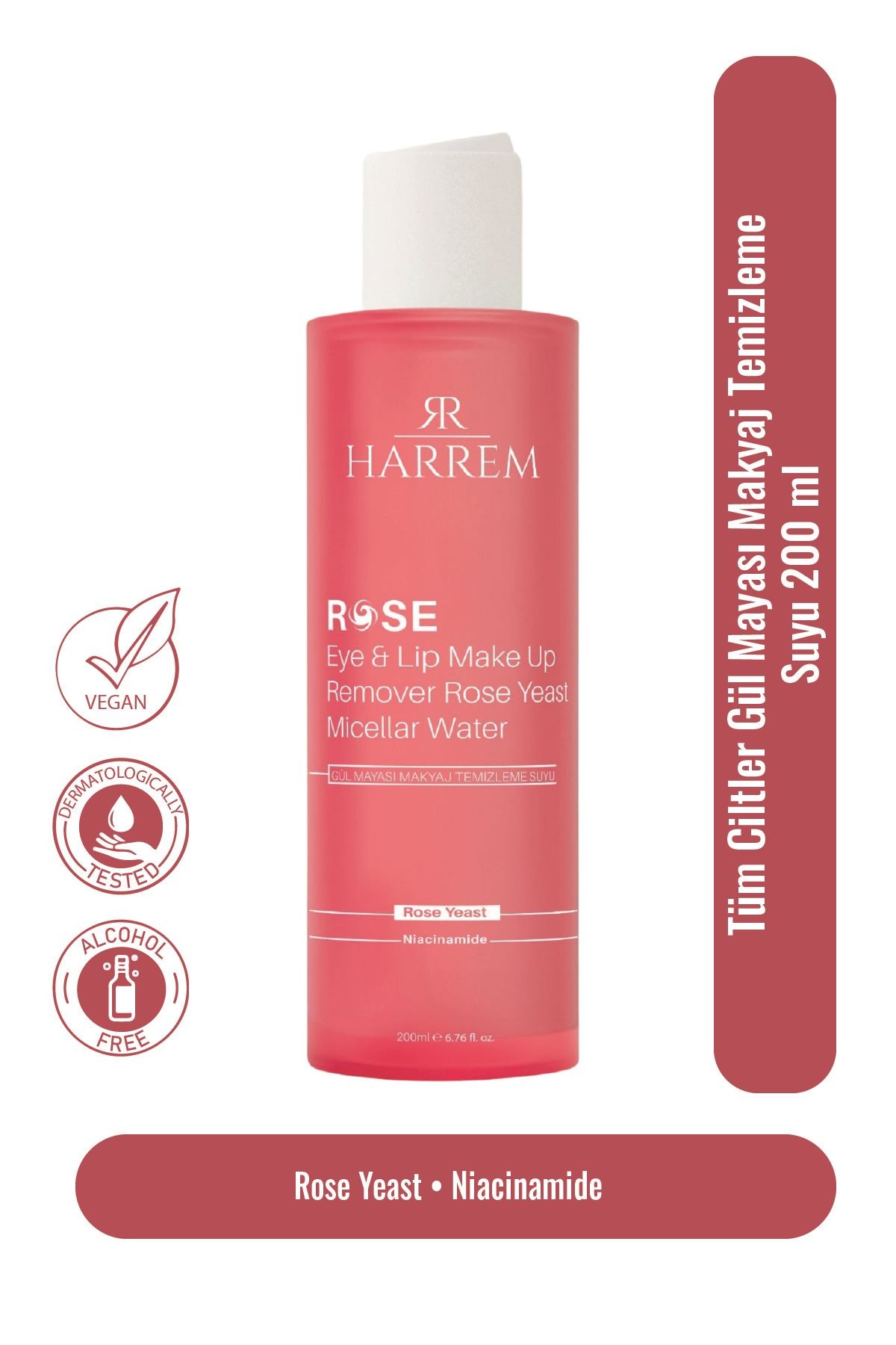 Rose Series Tüm Ciltler Gül Mayası Makyaj Temizleme Suyu 200 Ml
