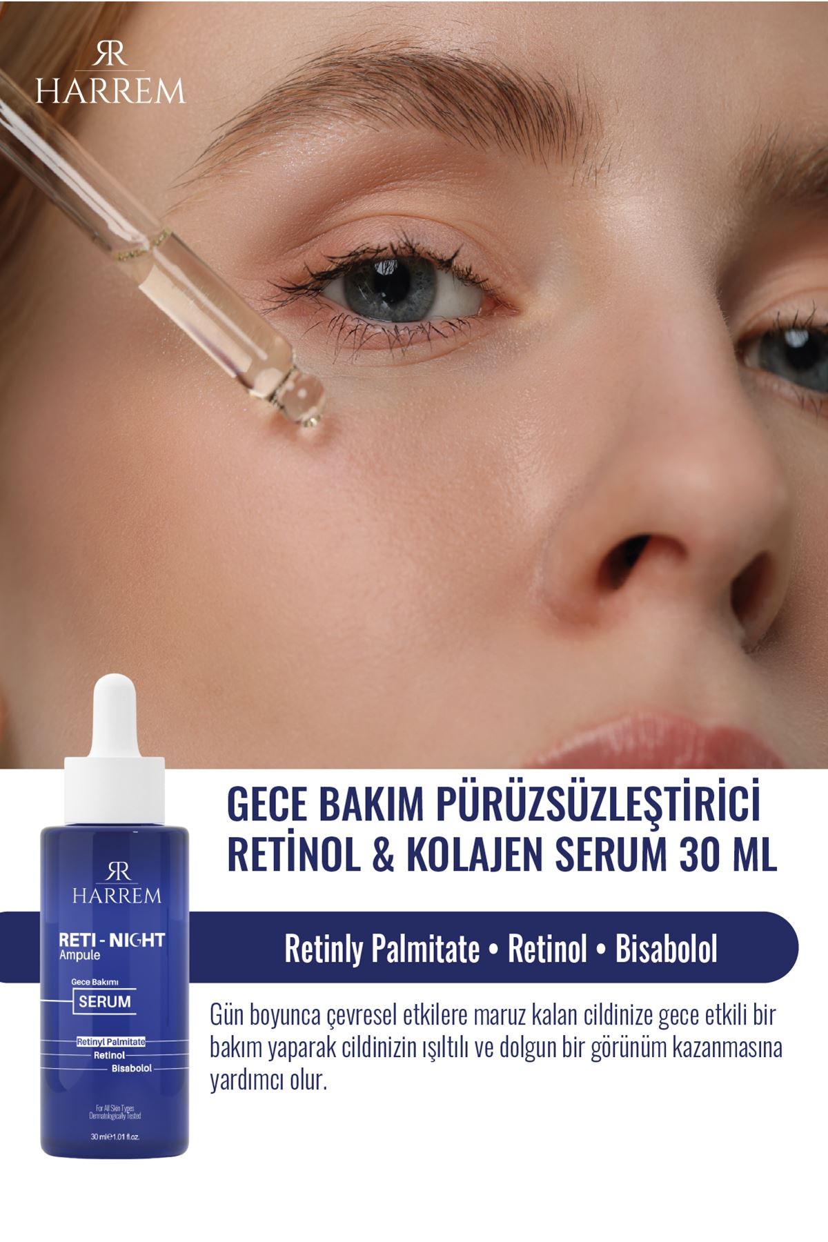 Retinol & Kolajen Serum Yaşlanma Karşıtı Dolgunlaştırıcı Reti-Night 30 Ml