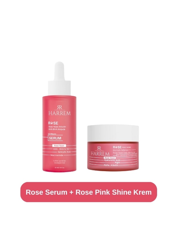 Rose Series Bakım Serumu-Rose Series Pink Shine Krem Seti