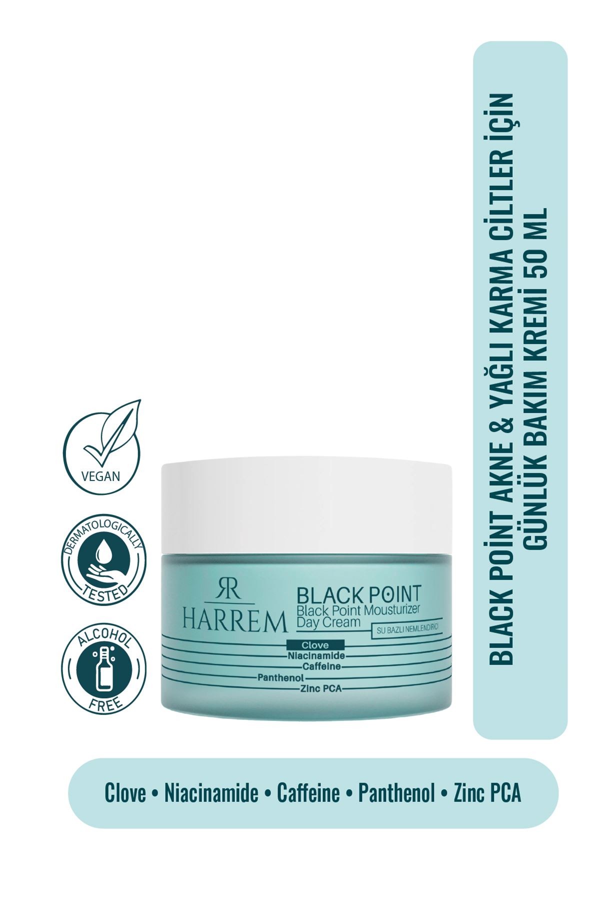 Akneli & Yağlı Karma Ciltler İçin Günlük Bakım Kremi Black P.int 50 Ml
