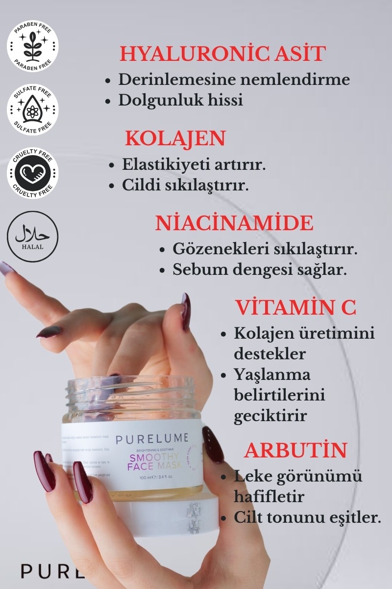 Gözenek Sıkılaştırıcı Leke Karşıtı Kolajen İçerikli Jel Maske 100 ml