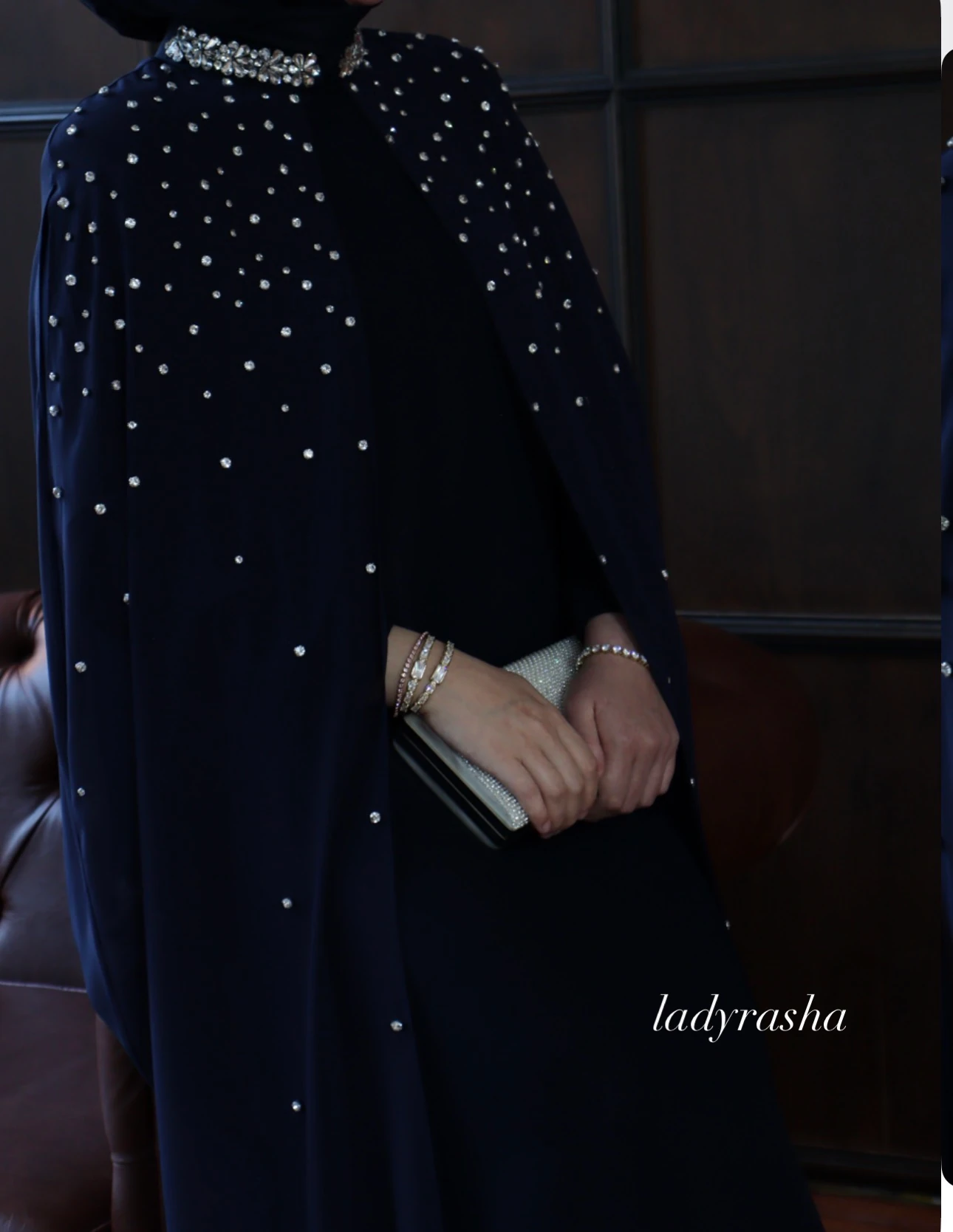 LACİVERT PARLA ELBİSE