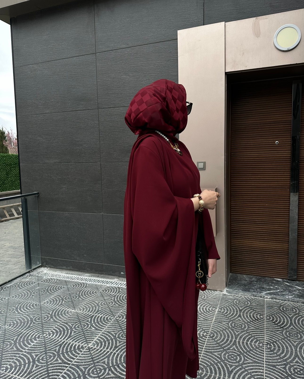 BORDO DAMLA ELBİSE