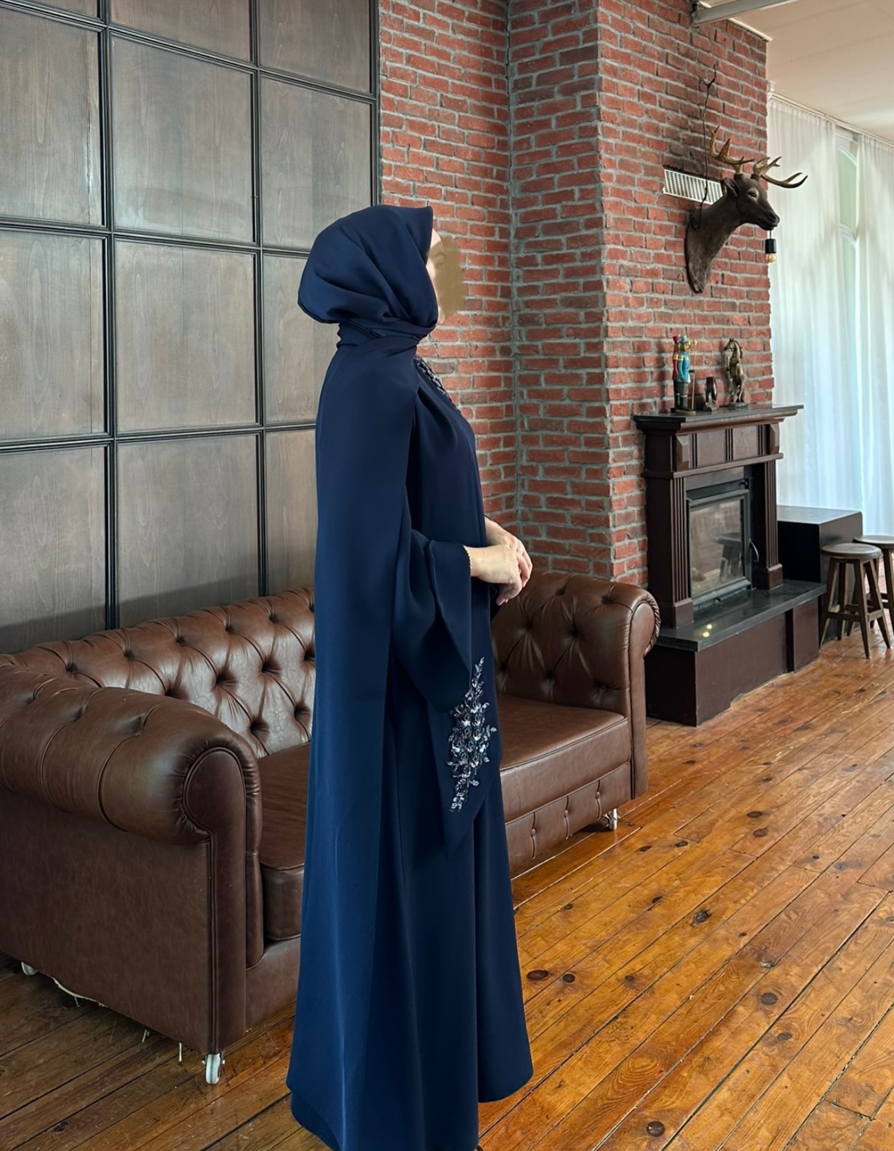 LACİVERT MİHRİ ELBİSE
