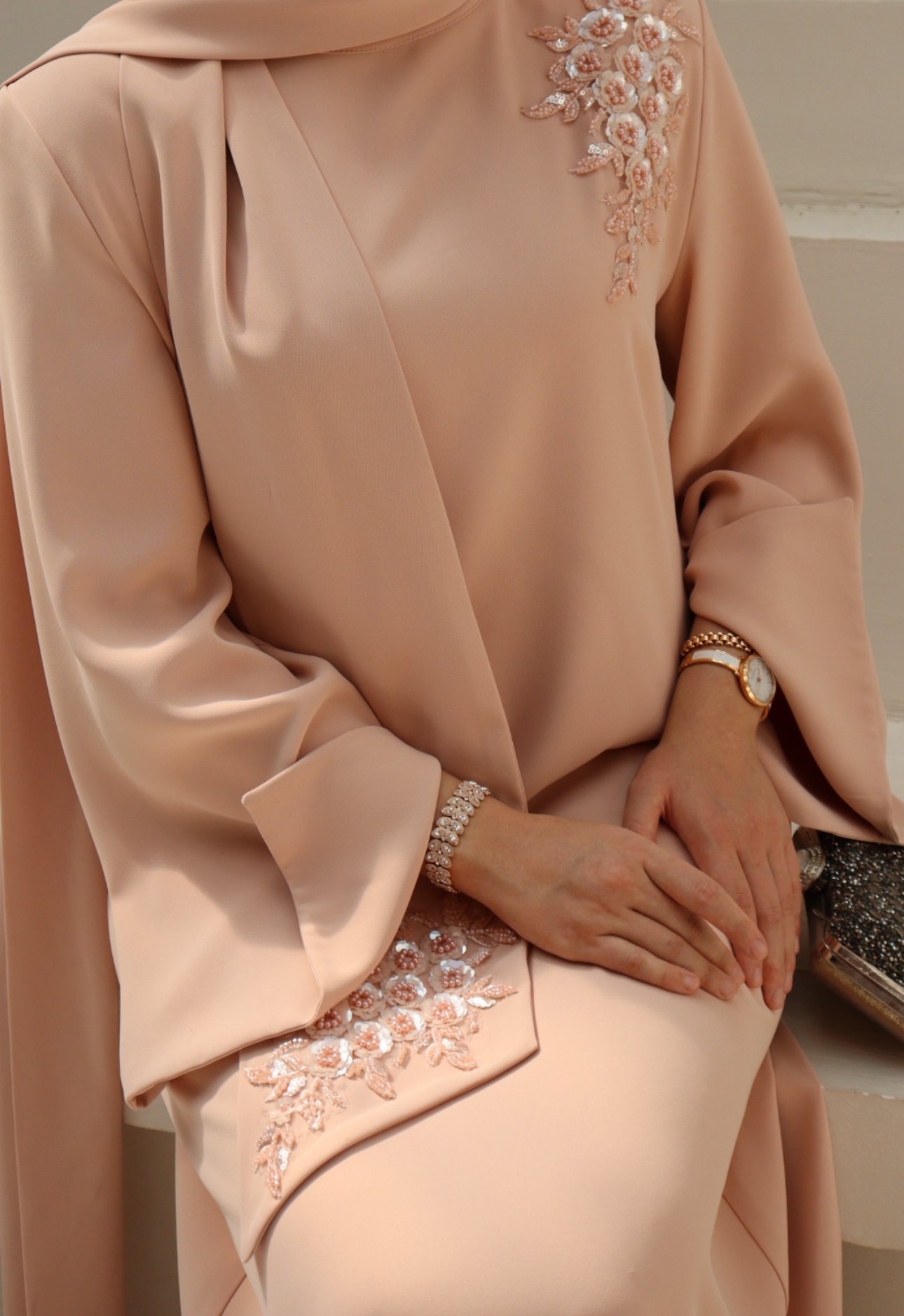 MİHRİ SOMON PEMBE ELBİSE