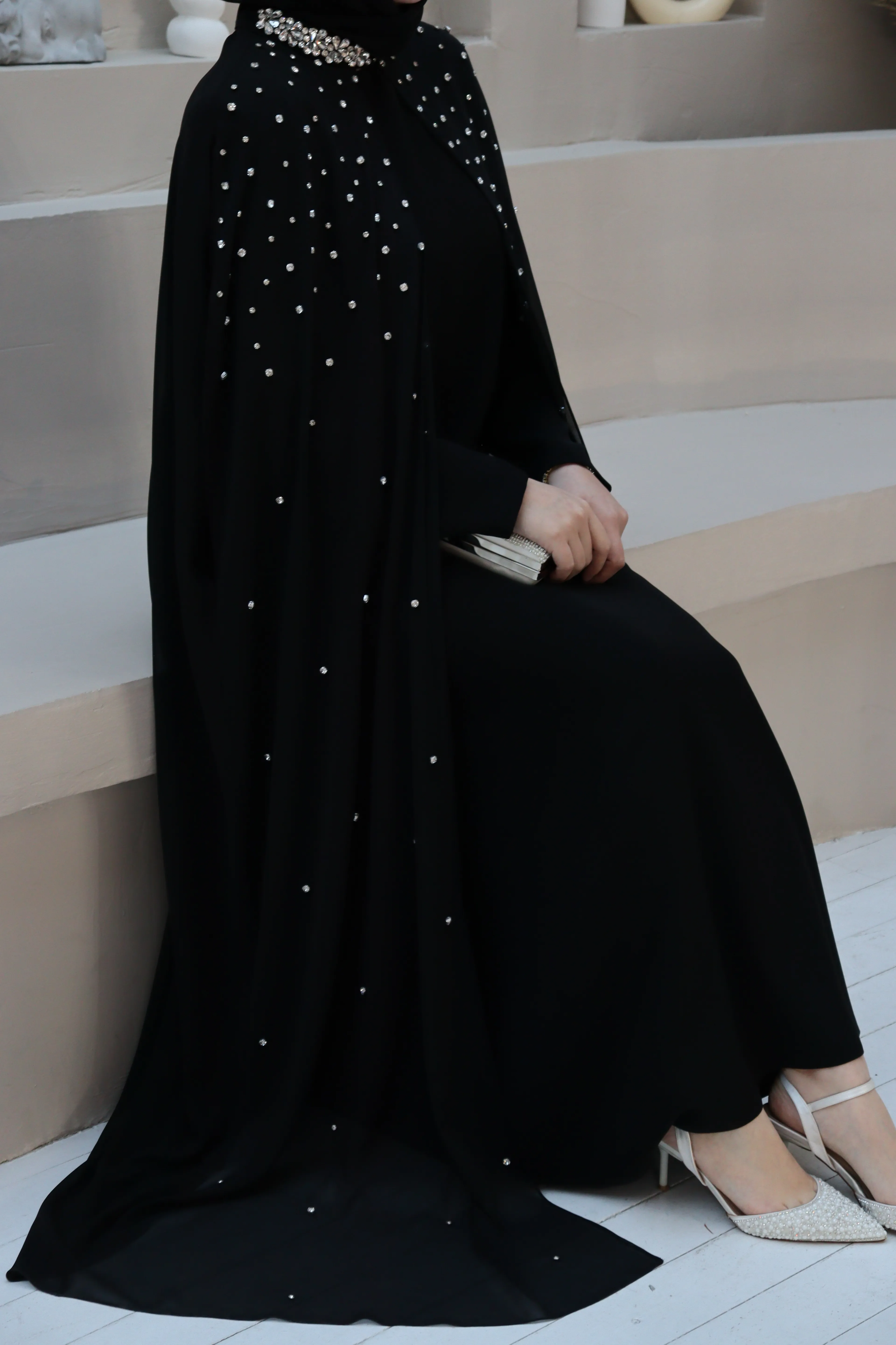 SİYAH PARLA ELBİSE