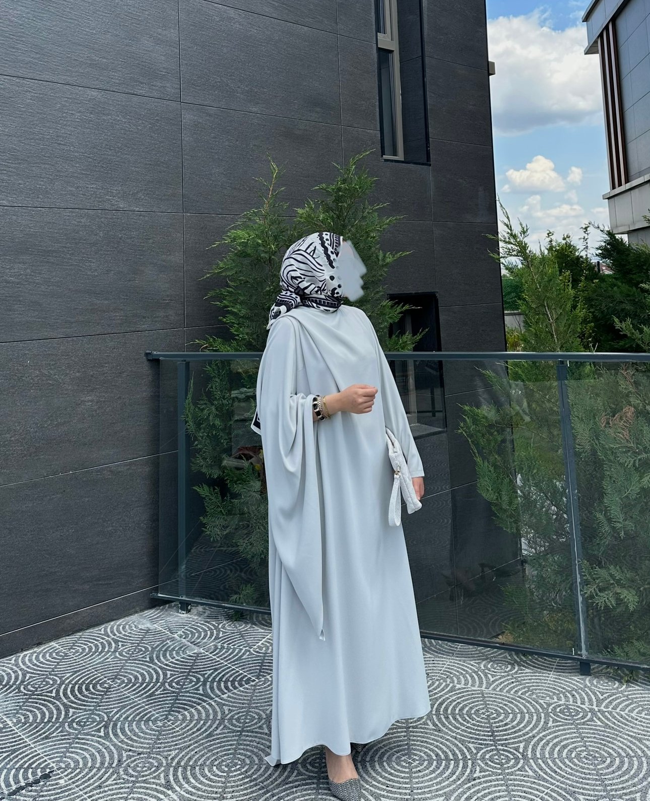 GRİ DAMLA ELBİSE