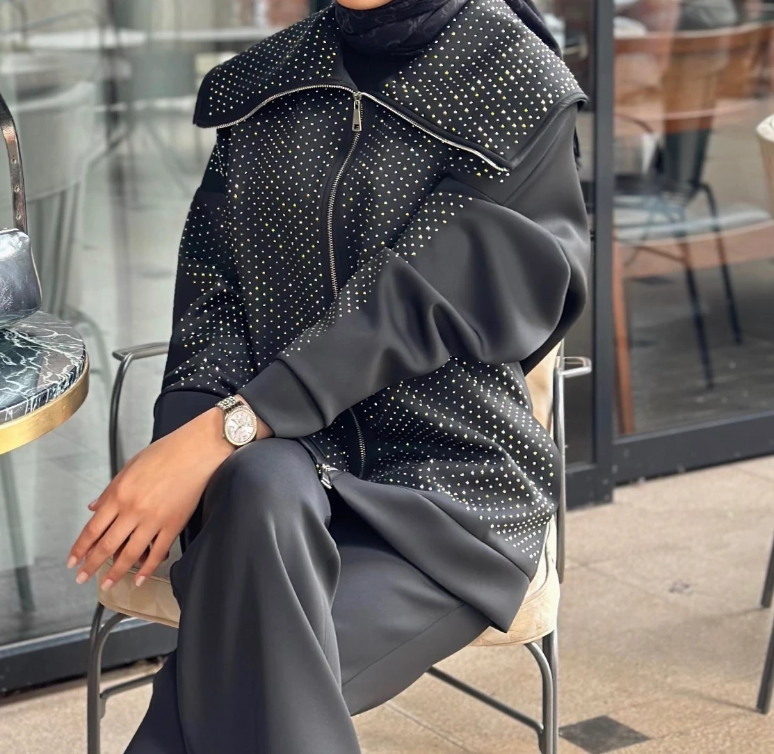 SCUBA SİYAH TAŞLI CEKET 