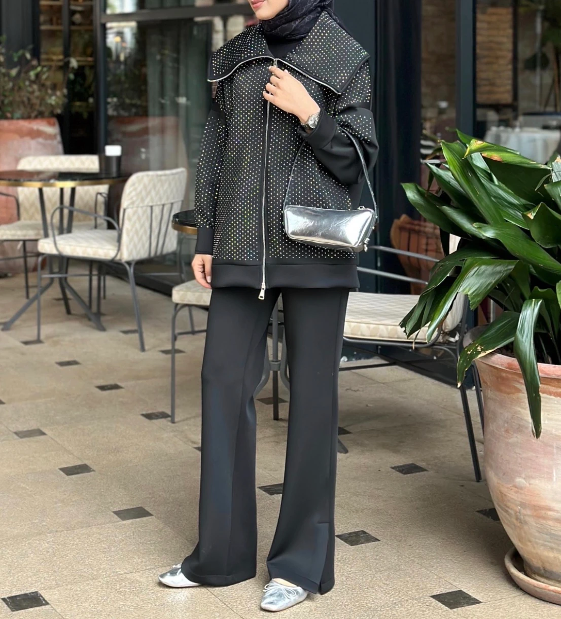 SCUBA YANI YIRTMAÇLI PANTOLON 