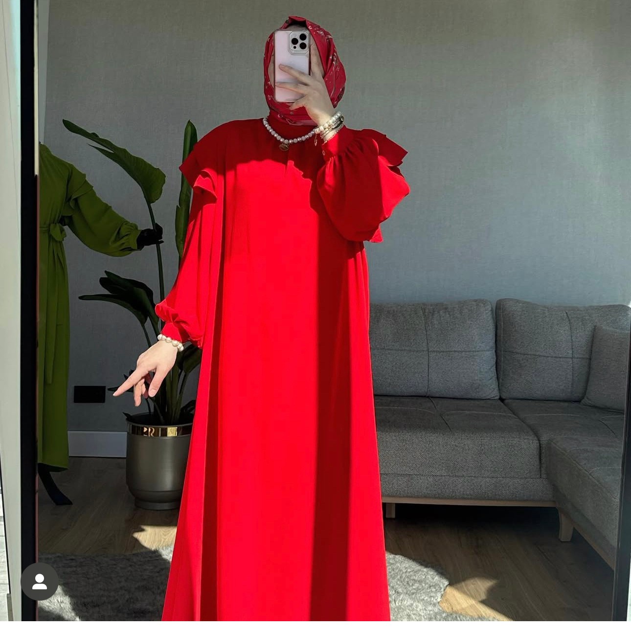 KIRMIZI FARAH ELBİSE 