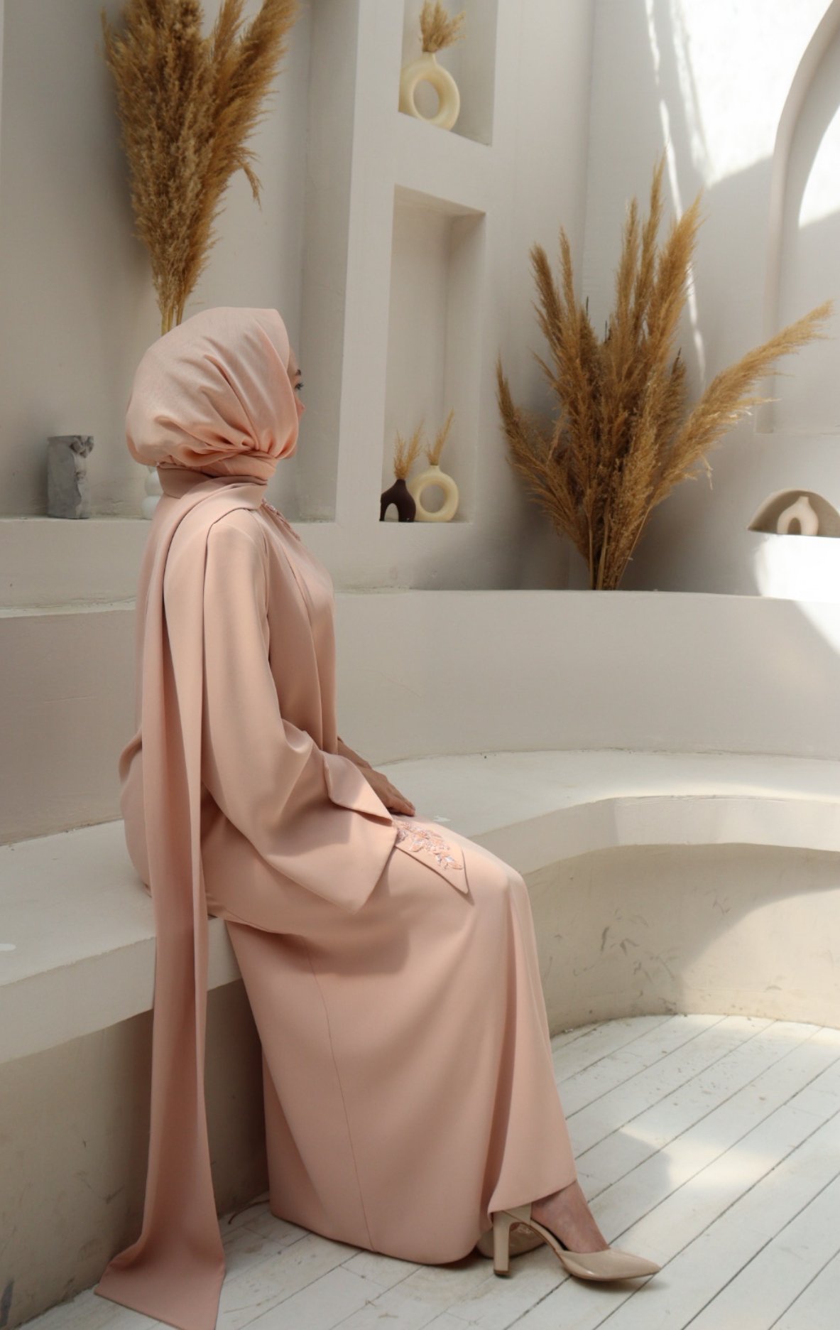 MİHRİ SOMON PEMBE ELBİSE