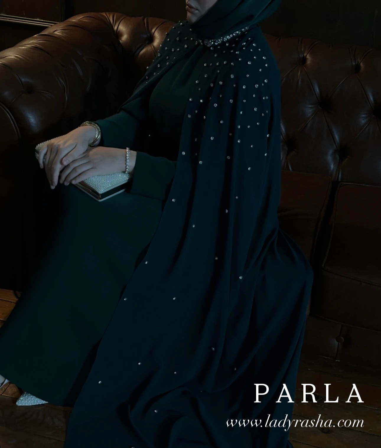 ZÜMRÜT YEŞİLİ PARLA ELBİSE