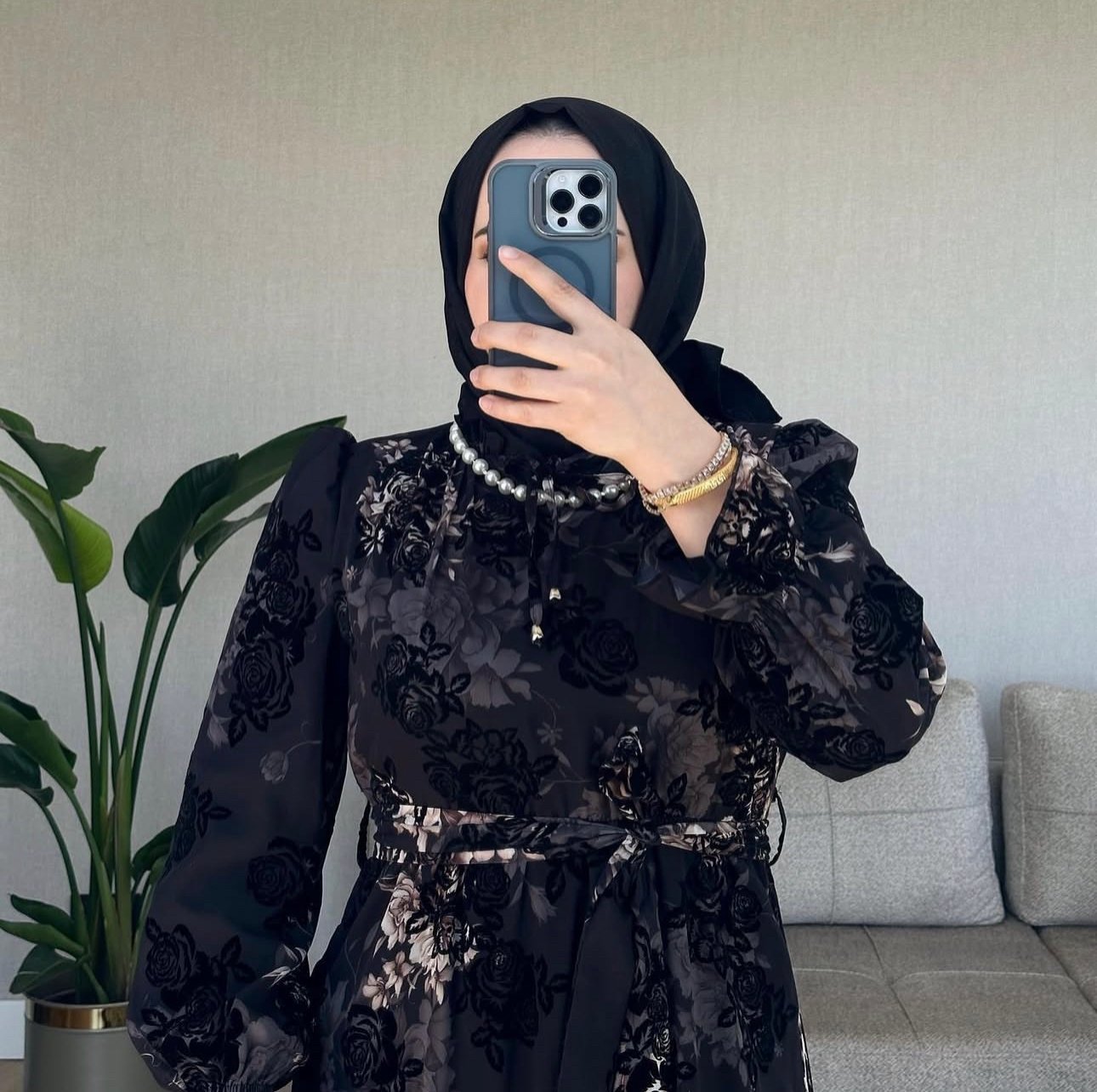 siyah kadife astarlı elbise