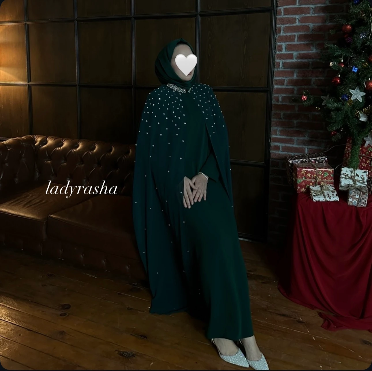 ZÜMRÜT YEŞİLİ PARLA ELBİSE