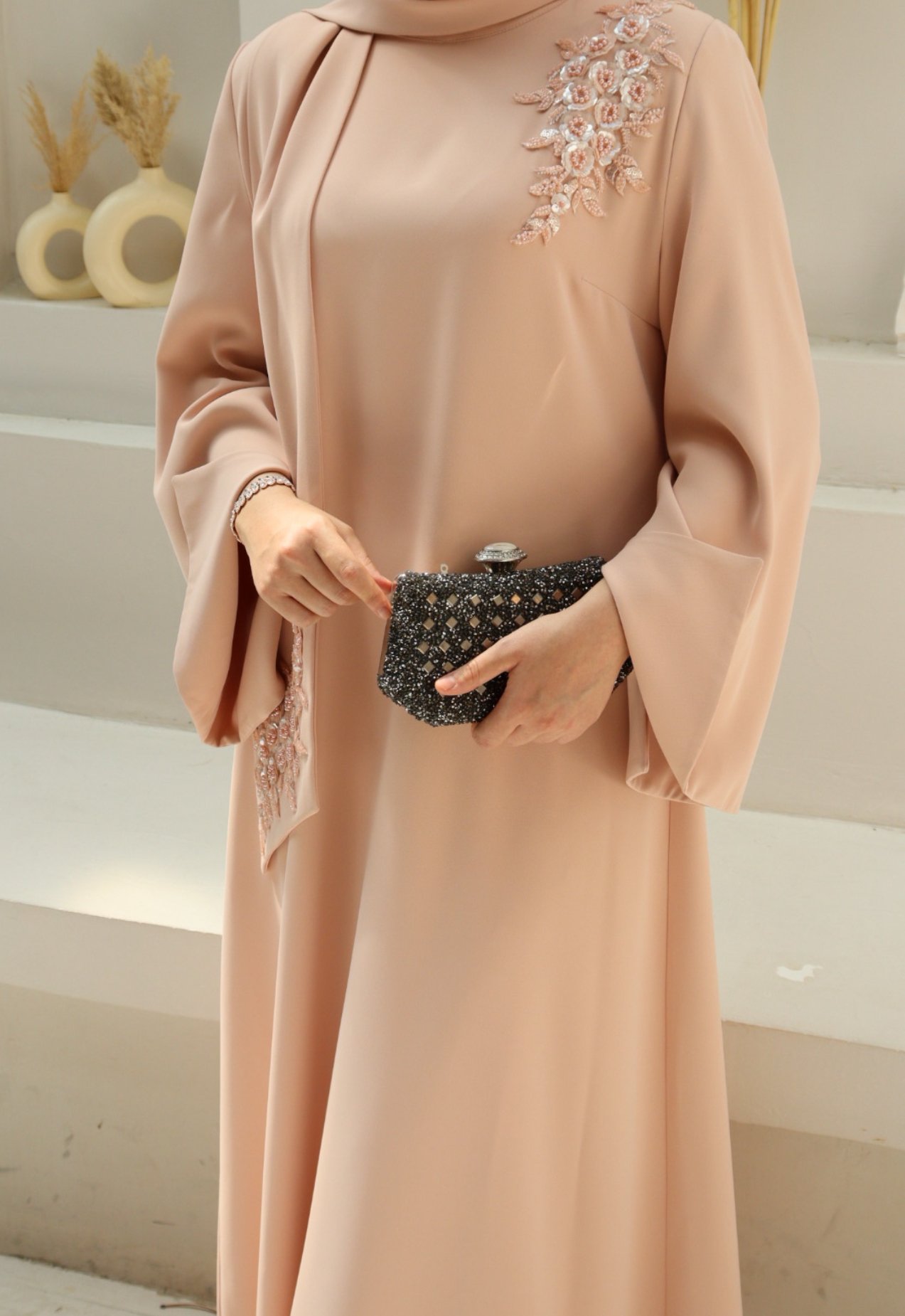 MİHRİ SOMON PEMBE ELBİSE