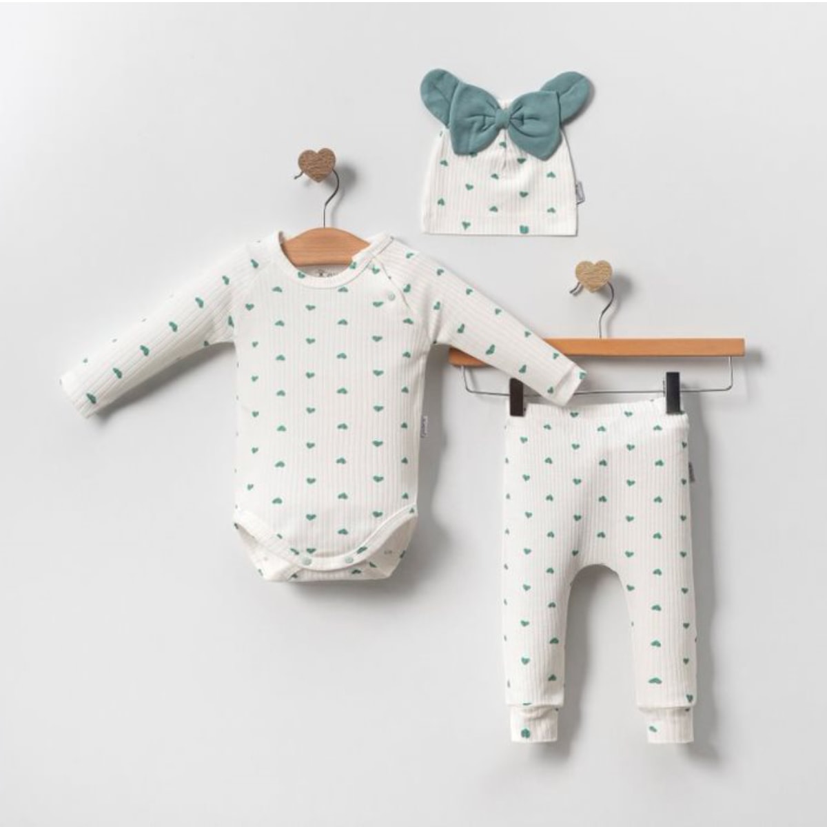 KIZ BEBEK KALPLİ 3-6/6-9/9-12 3LÜ TAKIM