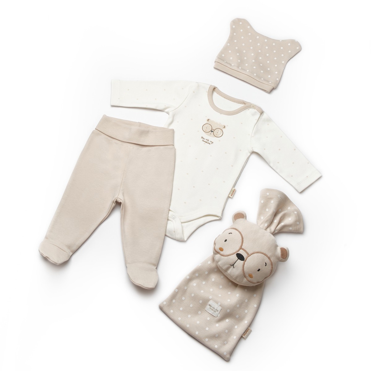 BABYCOSY ORGANİK  UNISEX 0-3 AY OYUNCAKLI TAKIM