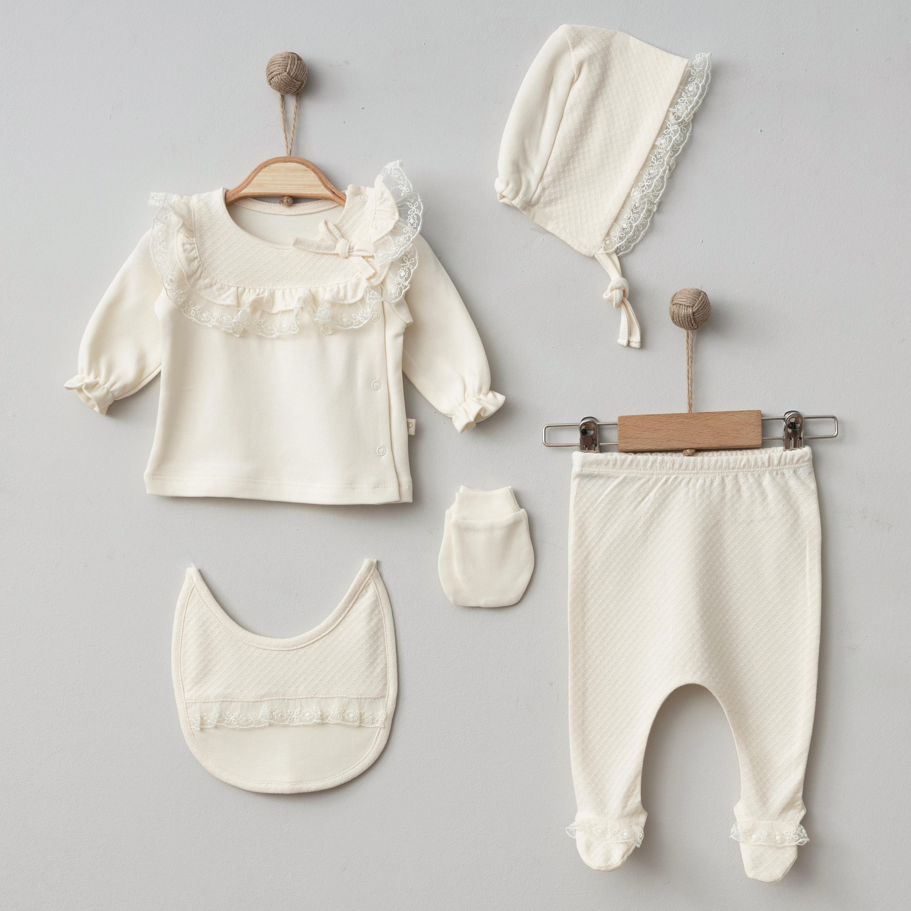 PUGİ BABY NATUREL JAKARLI 5Lİ SET
