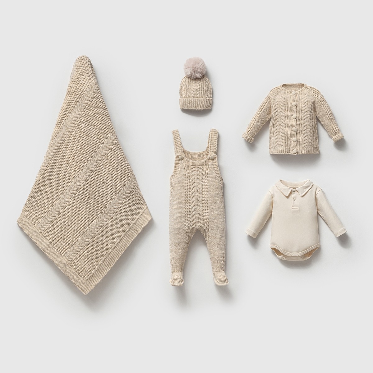 NİPPERLAND UNISEX 0-3 AY ARAN SAÇLI SALOPETLİ 5Lİ