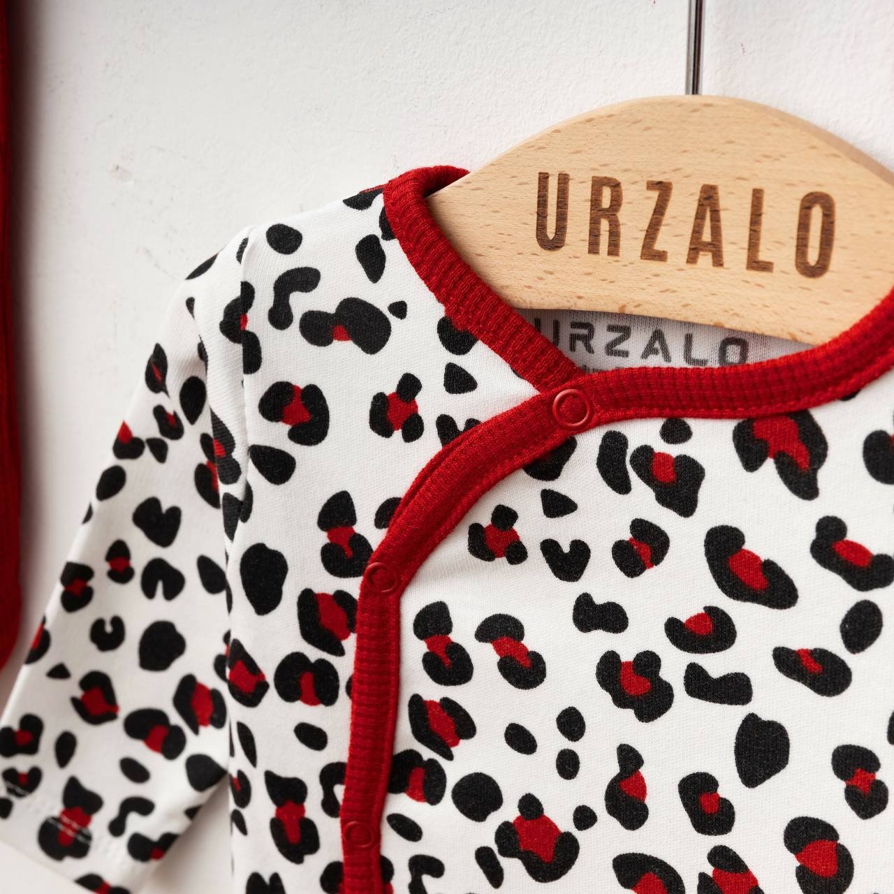 URZALO LEOPAR KELEBEKLİ 2Lİ TULUM KIRMIZI