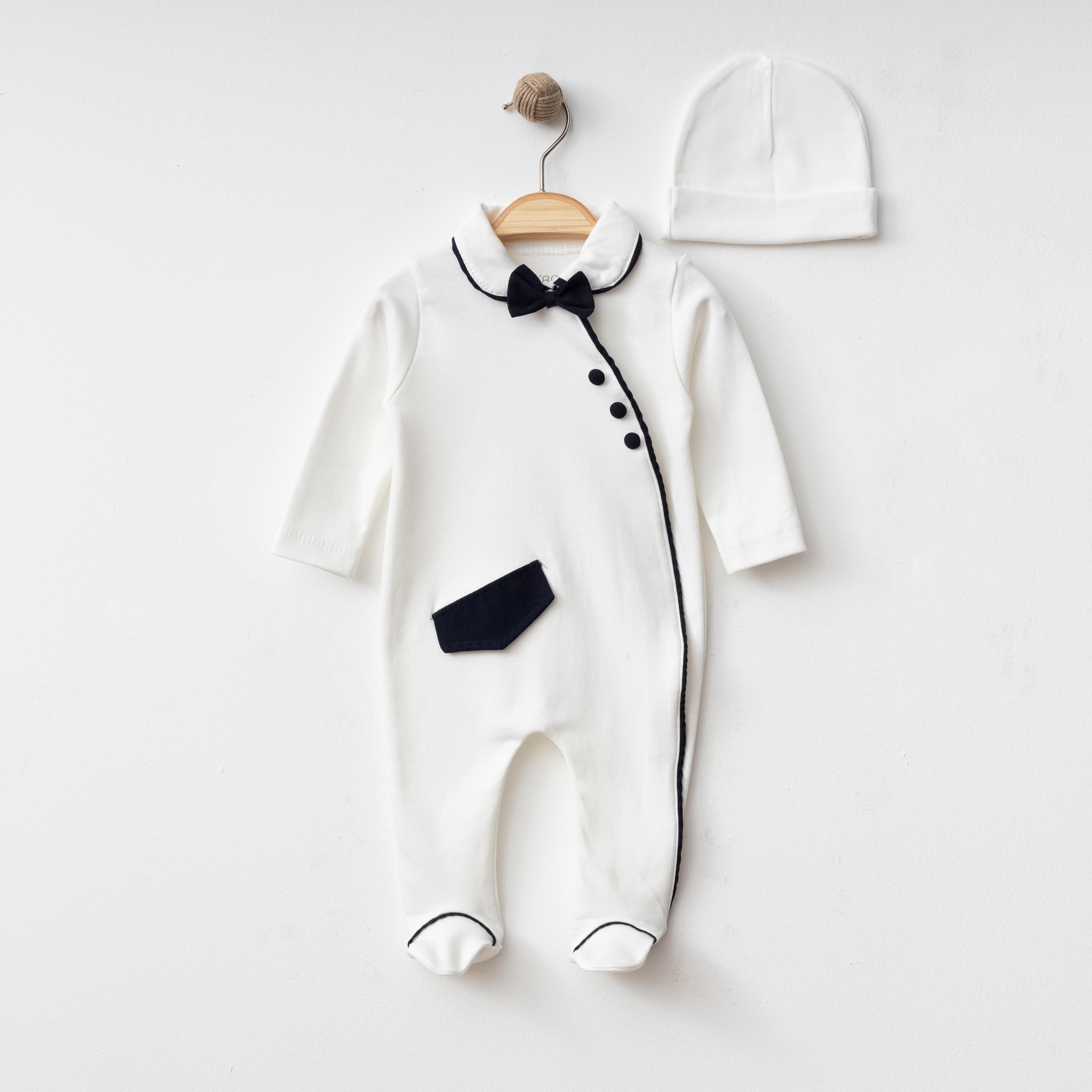 OBABY ERKEK 0/3-0/3-3/6 AY BİYELİ PAPYONLU TULUM