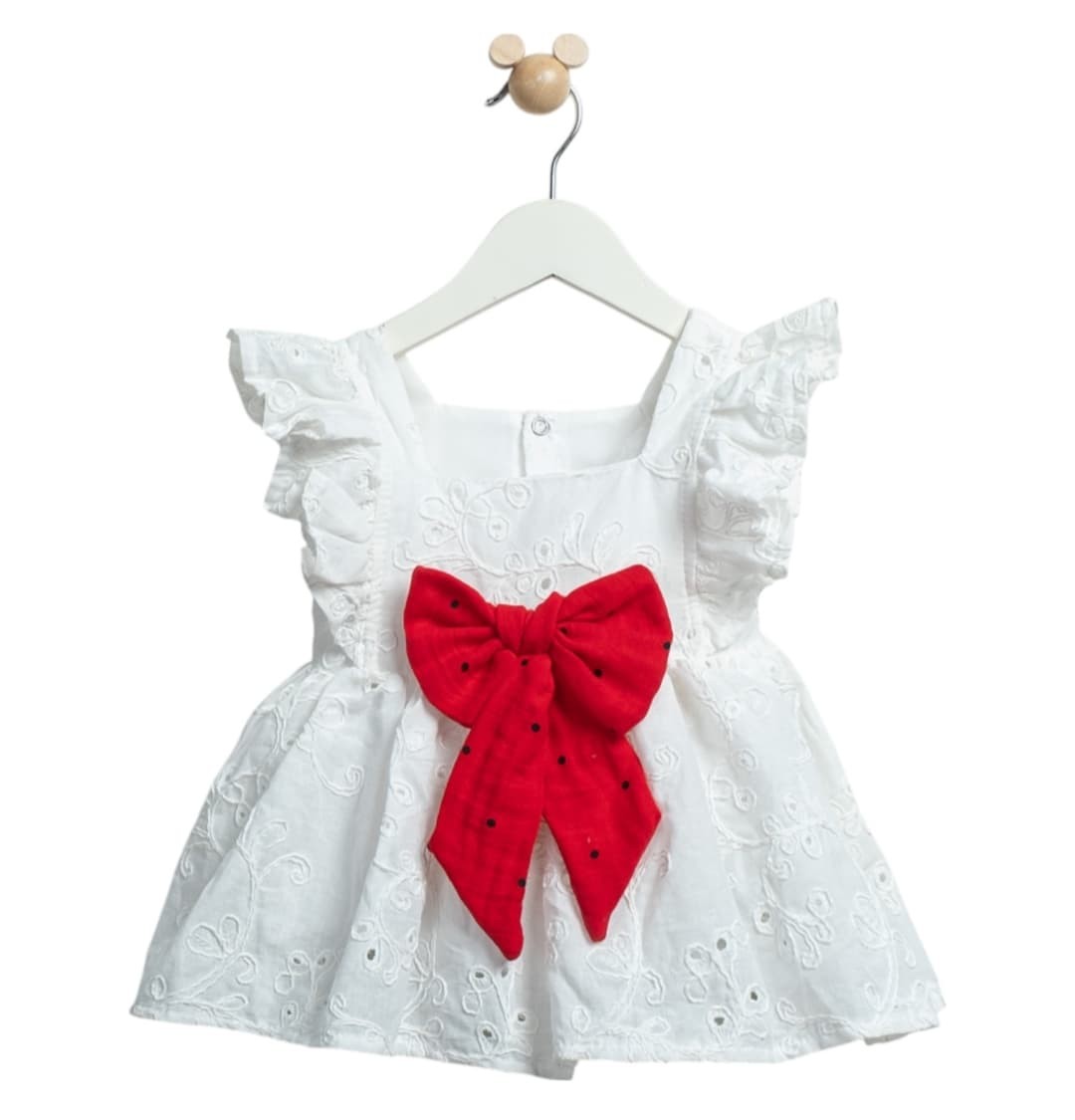 KALPLİ FİYONKLU 9-12-18-24 AY KIZ BEBEK ELBİSE
