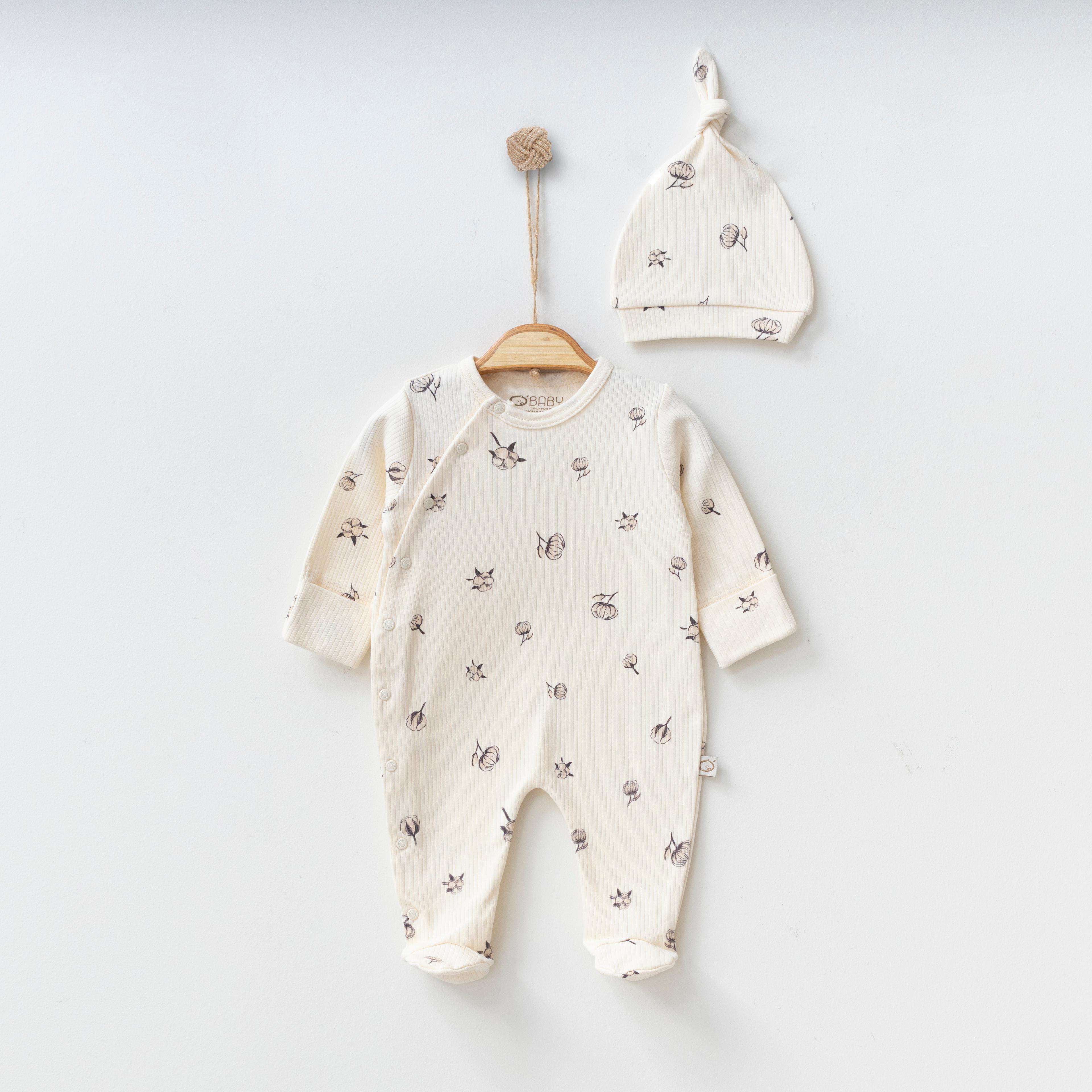 OBABY UNISEX 0/3-3/6 AY PAMUK BASKILI TULUM