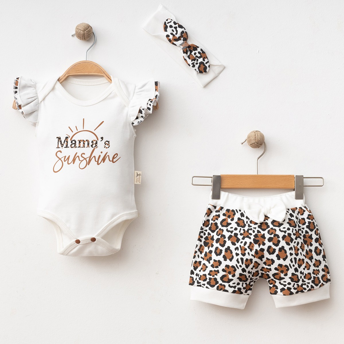 COŞAY BEBE KIZ 6-9-12 AY LEOPARLI 3LÜ TAKIM