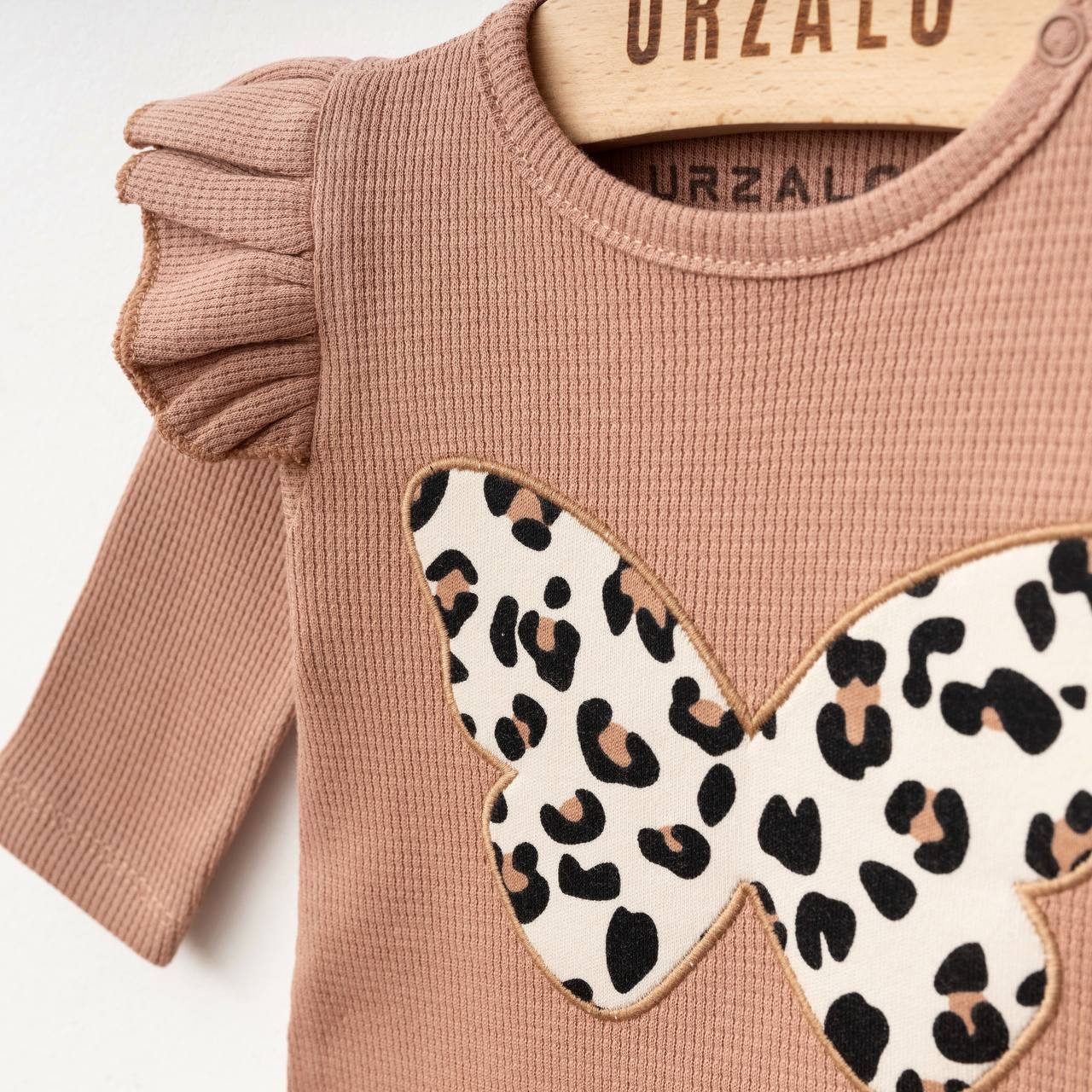 URZALO LEOPAR KELEBEKLİ 2Lİ TULUM KAHVE
