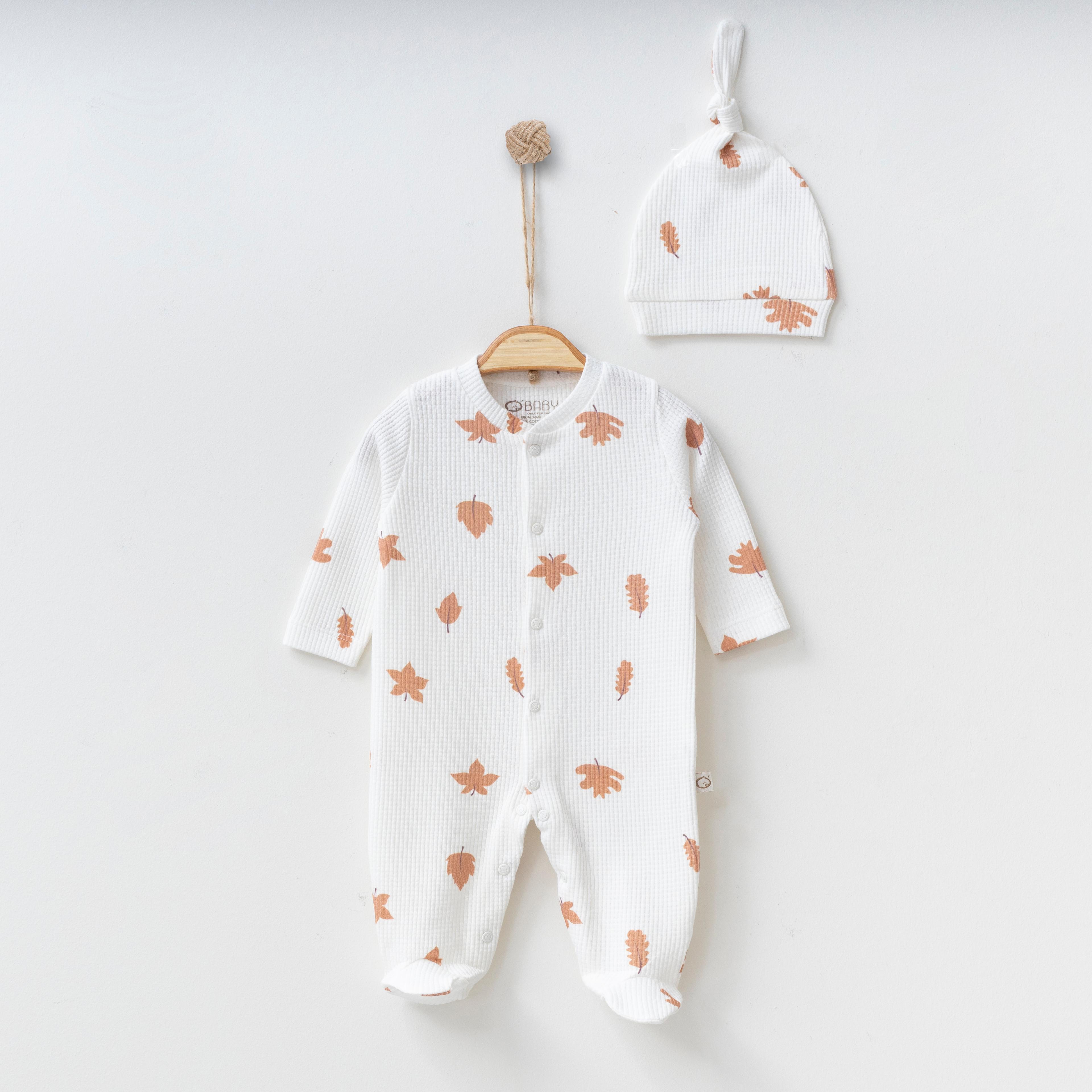 OBABY UNISEX 0/3-0/3-3/6 AY YAPRAK BASKILI TULUM