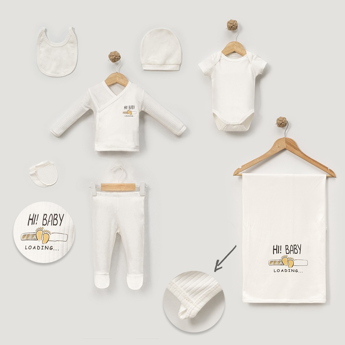 UNISEX 0-3 AY HI BABY 7Lİ SET