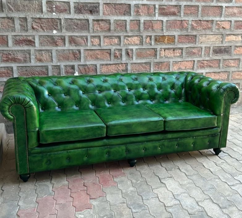 LIGHT GREEN CHESTERFIELD