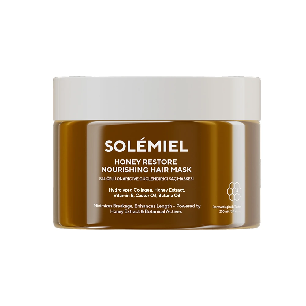 Besleyici ve Parlaklık Artırıcı Batana ve Castor Yağı İçeren Bal Özlü Saç Maskesi 250 ml