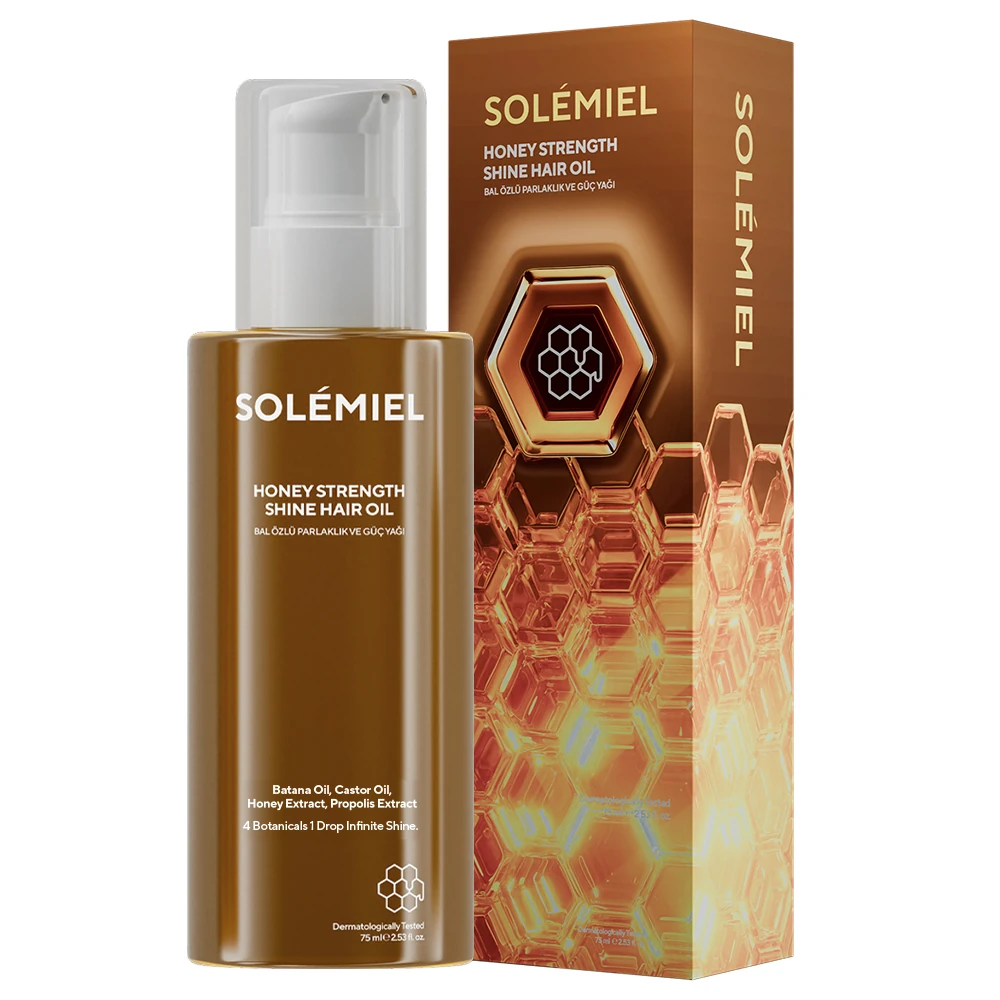 Güçlendirici ve Besleyici Etki Sağlayan Batana ve Castor Yağı İçeren Bal Özlü Saç Yağı 75 ml