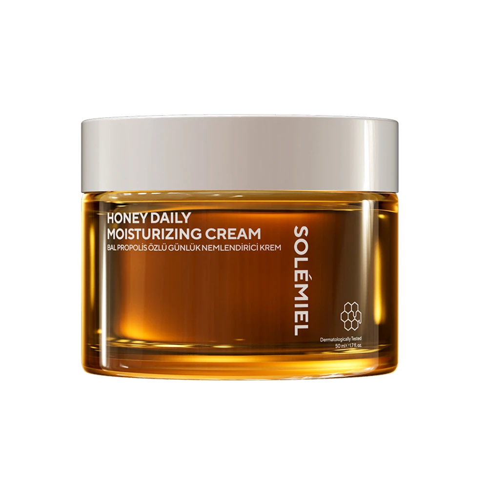 Yoğun Nemlendirme ve Aydınlatma Sağlayan Bal ve Propolis Özlü Su Bazlı Nemlendirici Yüz Kremi 50 ml