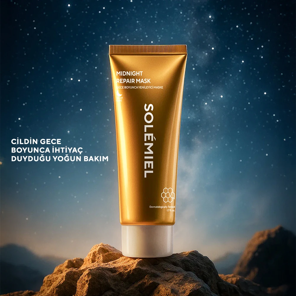 Onarıcı ve Yoğun Nemlendirici Bal ve Propolis Özlü Gece Maskesi 50 ml