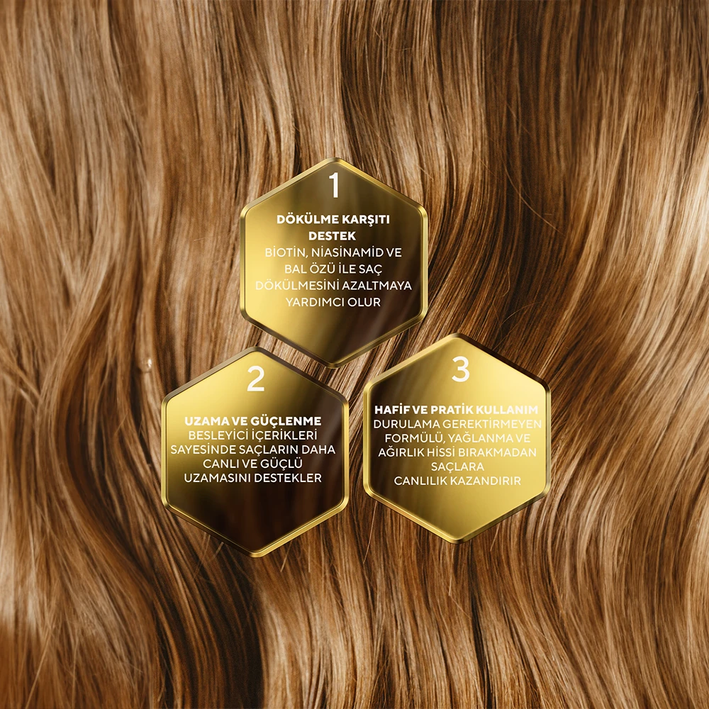 Canlandırıcı ve Dökülme Karşıtı Batana ve Castor Yağı İçeren Bal Özlü Saç Toniği 150 ml