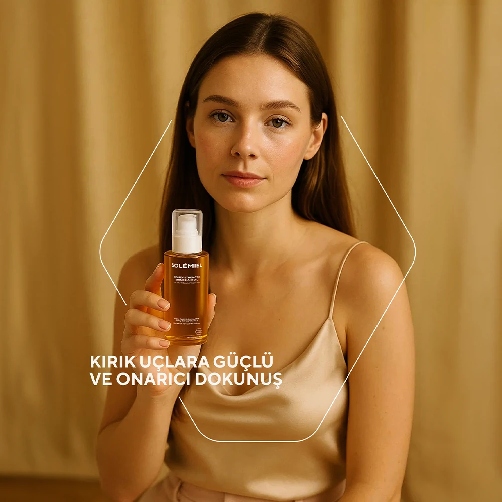 Güçlendirici ve Besleyici Etki Sağlayan Batana ve Castor Yağı İçeren Bal Özlü Saç Yağı 75 ml