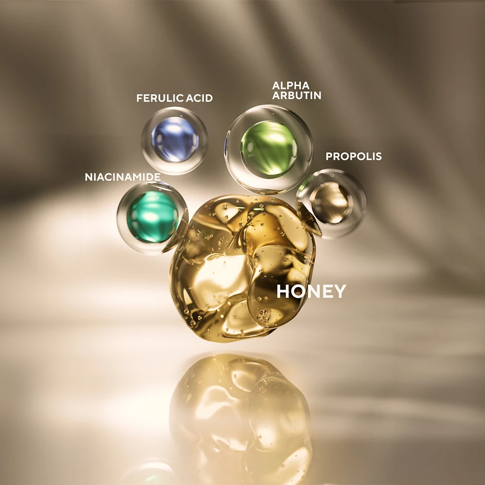 Aydınlatıcı Etki ve Eşit Cilt Görünümü Sağlayan Bal ve Propolis Özlü C Vitamini Serumu 30 ml