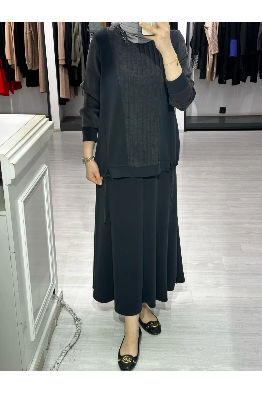 FUAT GÜRŞEN BROŞ DETAYLI QUPRA TAKIM