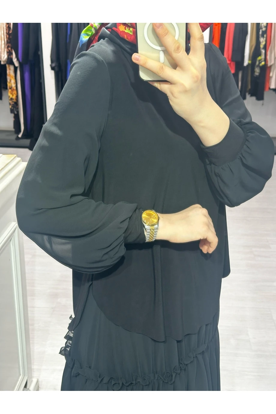 CEREMONY ŞİFON ETEĞİ BÜZGÜLÜ TAKIM