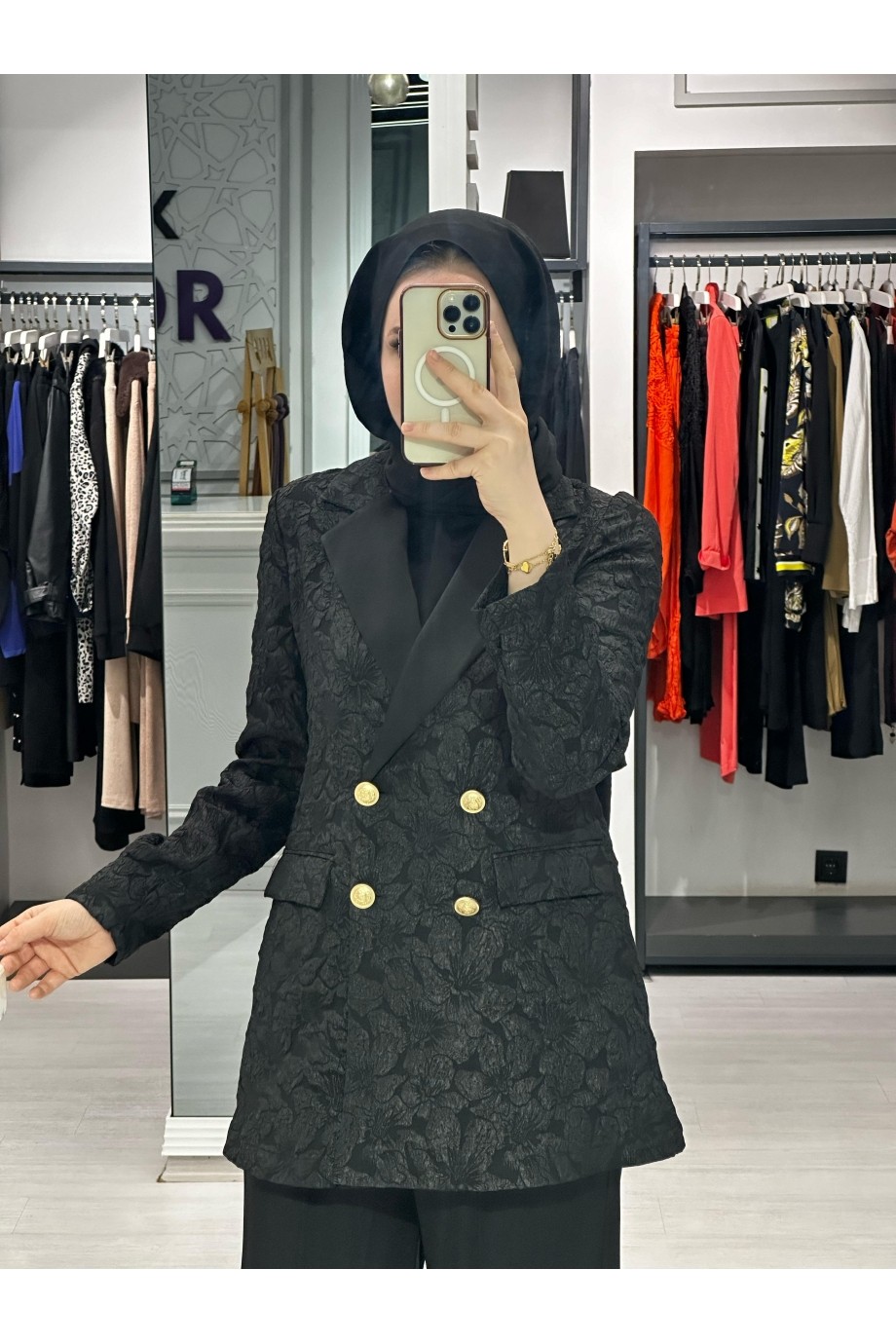 GHİSA KABARTMALI CEKET TAKIM