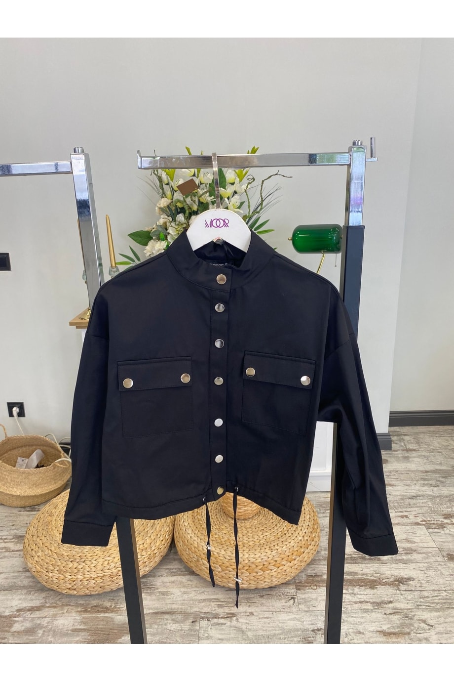 Kadın Ceremony Tasarım Çıtçıtlı Kısa Poplin Ceket