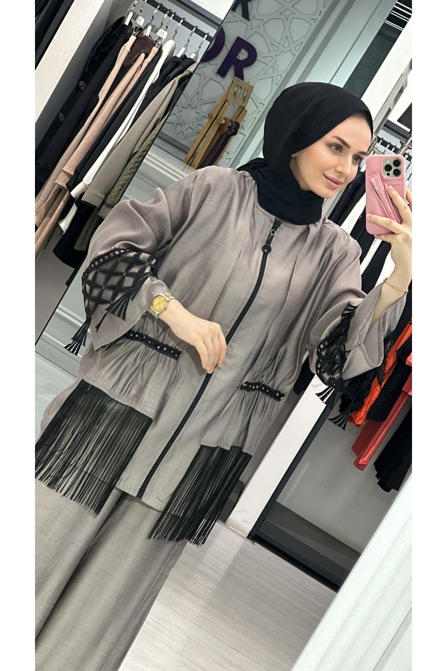 CEREMONY DANTEL VE PÜSKÜL DETAYLI PANT TAKIM